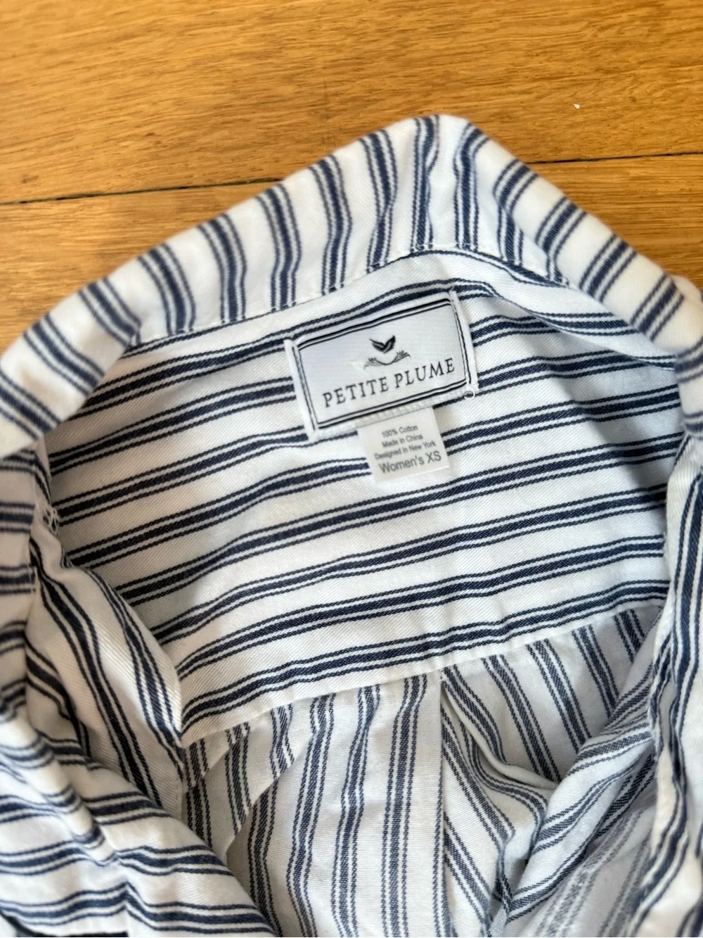 Women's Blue & White Striped Two-Piece Pajama Set
